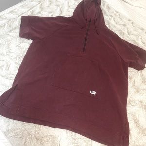 Nike short sleeved hoodie